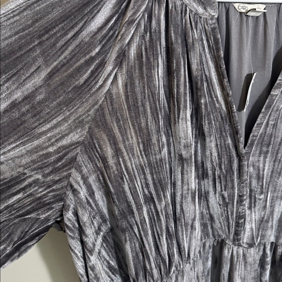 Cato kiss midnight, gray velvet dress - Picture 3 of 8